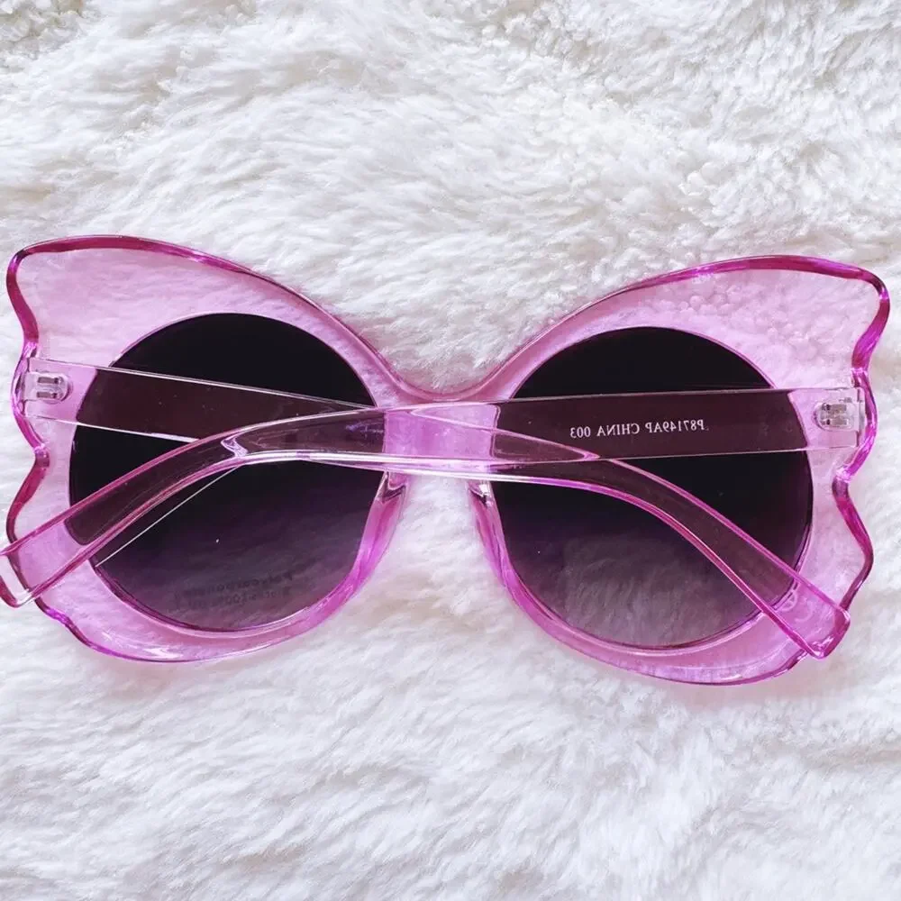 Eliza Dark Pink Butterfly-shaped Sunglasses